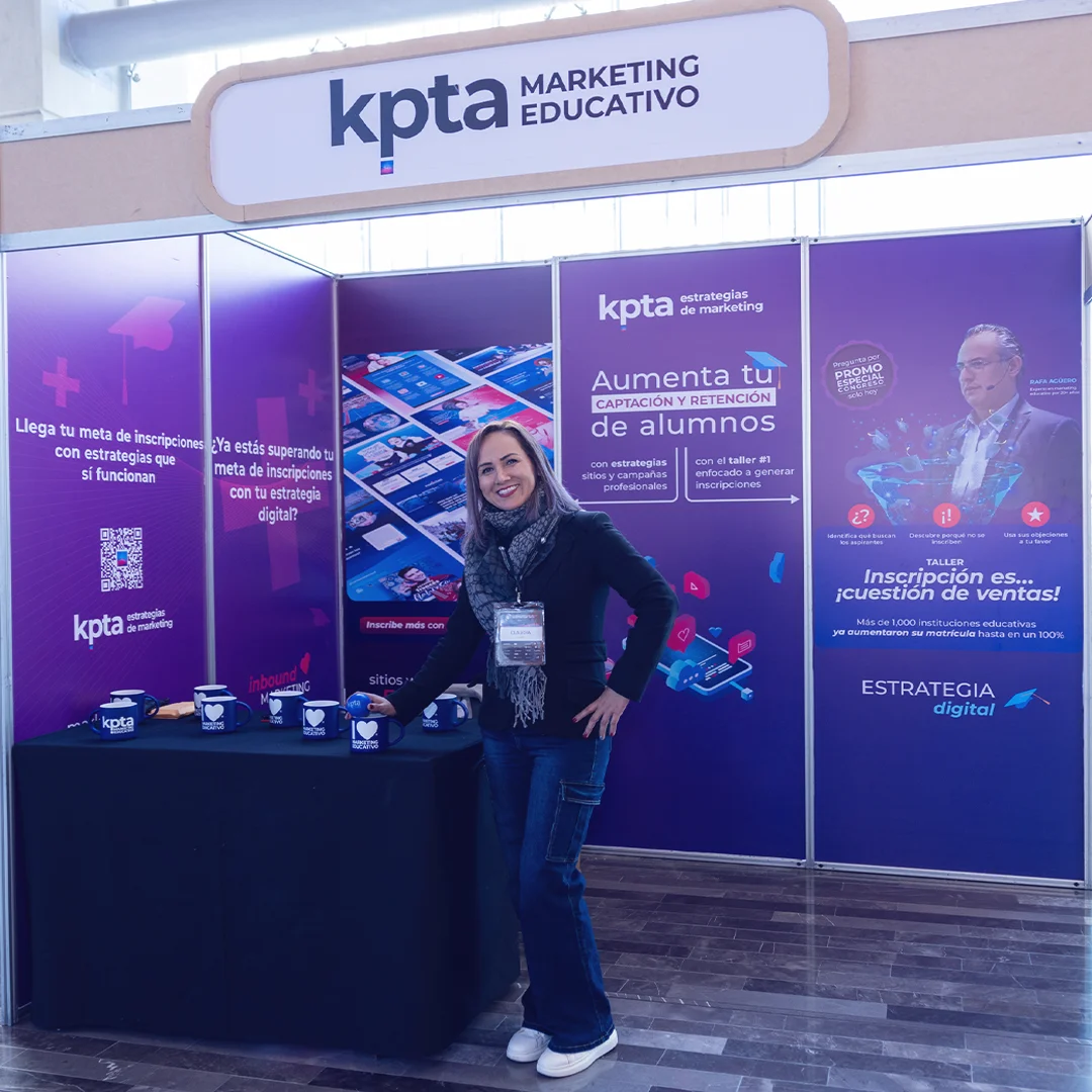 Stand de Kpta Marketing Educativo, patrocinador de CIMEDU
